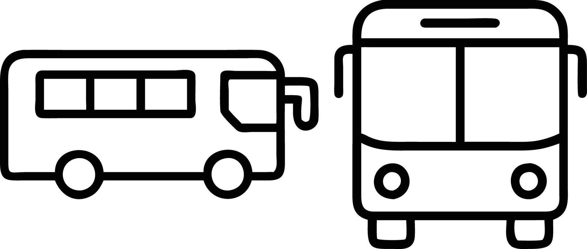Bus icon line art design vector