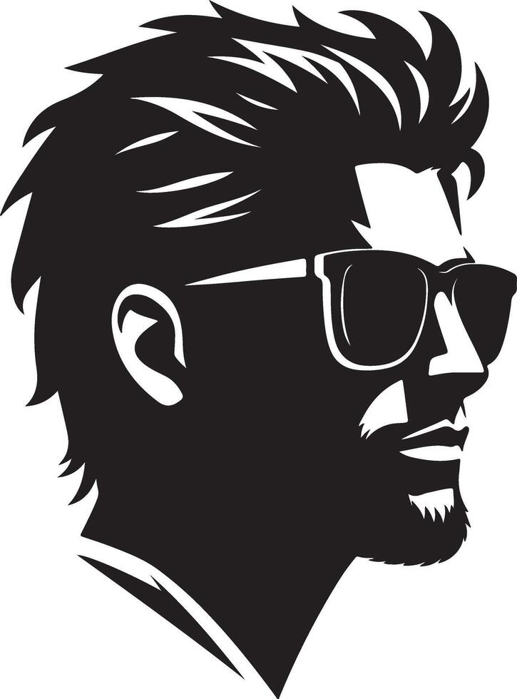 A man with sunglasses and a beard vector