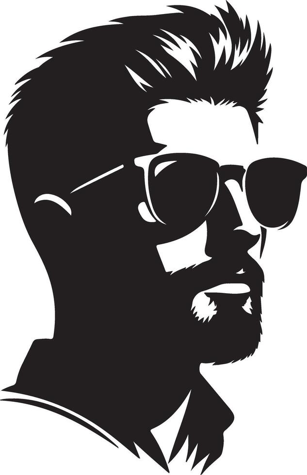 A man with a beard and sunglasses vector