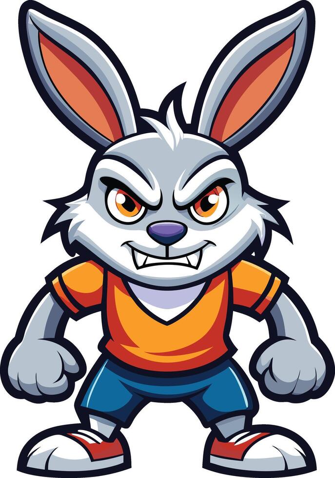 Angry rabbit design vector