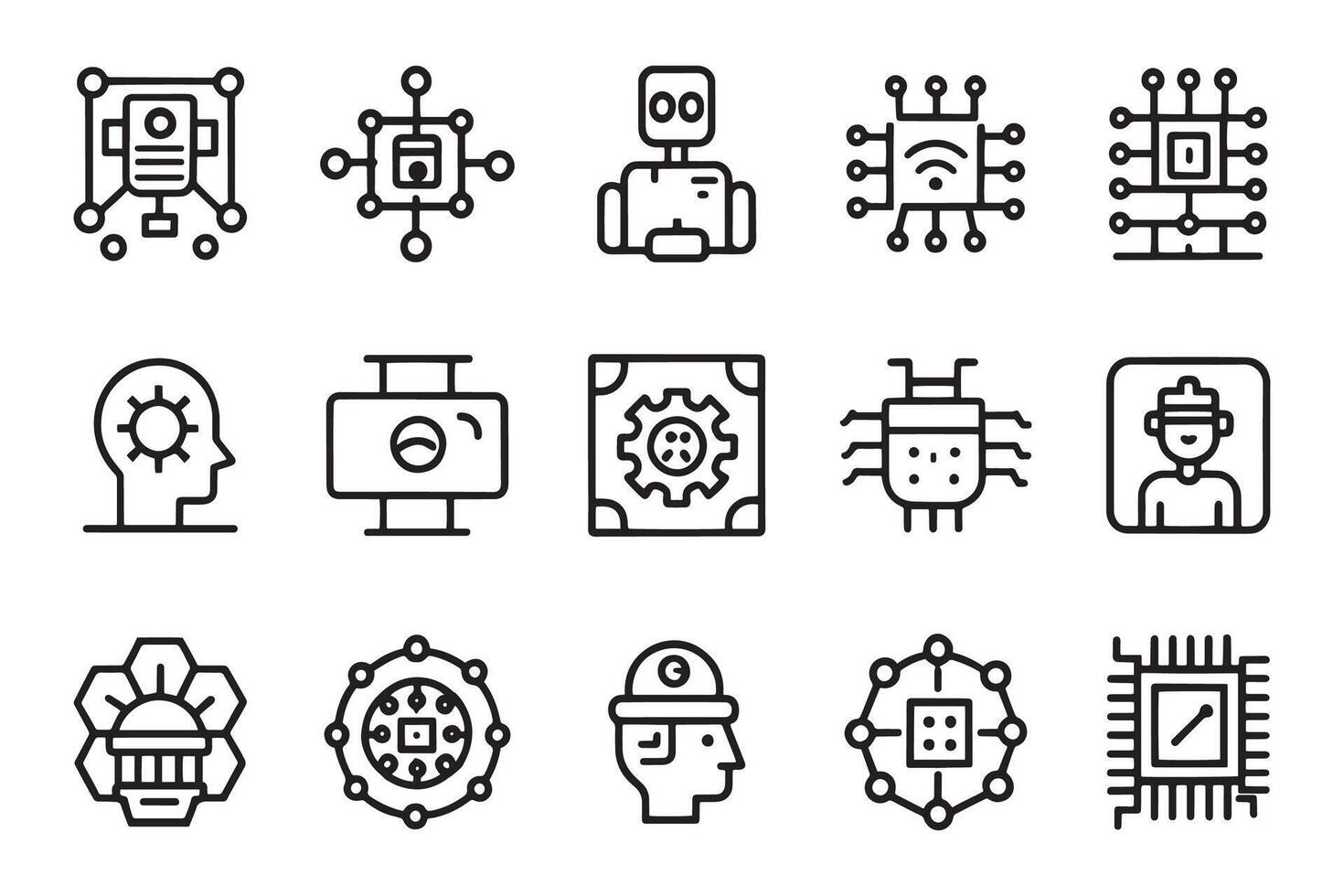 Machine learning, digital AI technology, algorithm, smart robotic ...