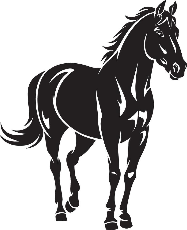 A silhouette of a horse vector