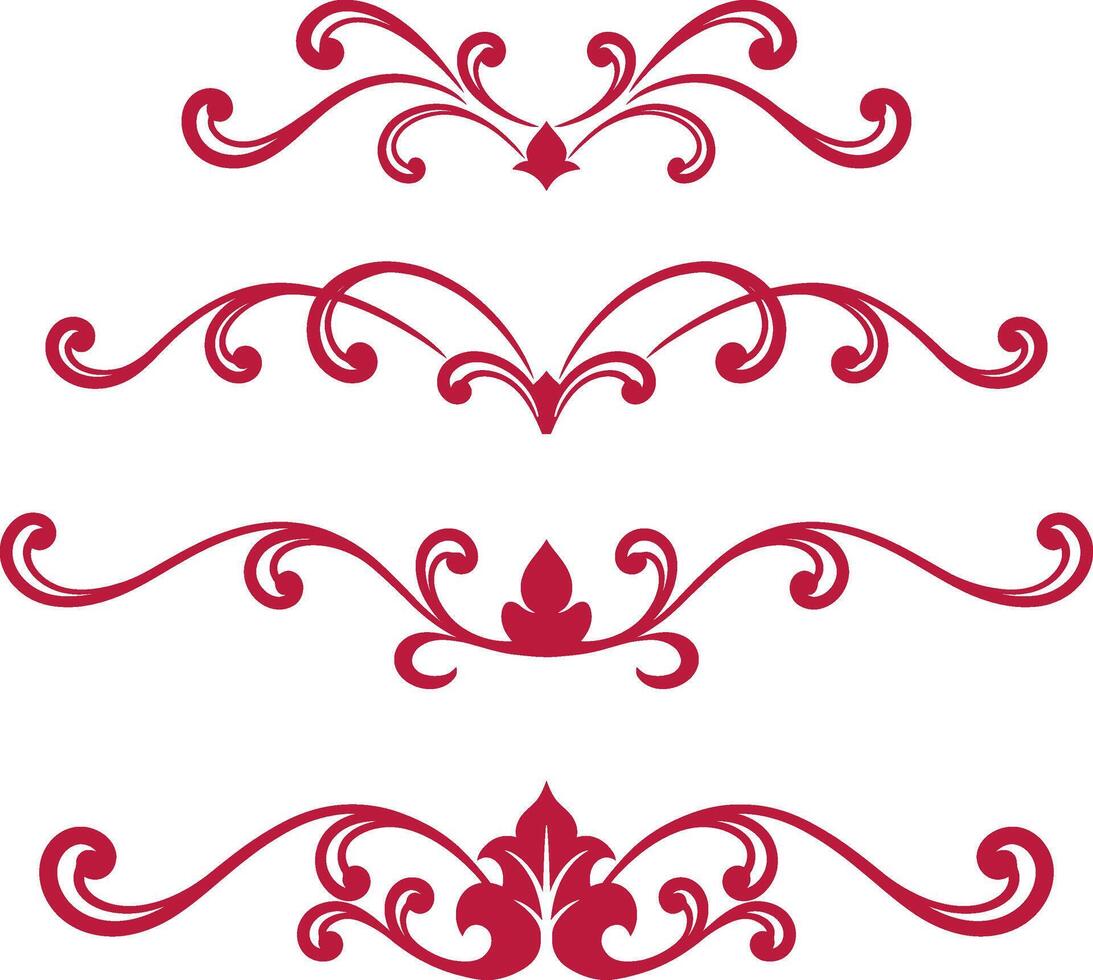 Set of decorative divider elements vector