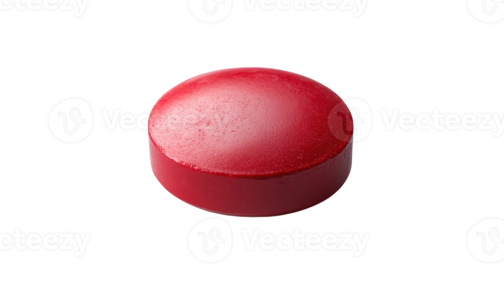 This bright red disc captivates with its glossy sheen and simple, modern design. png