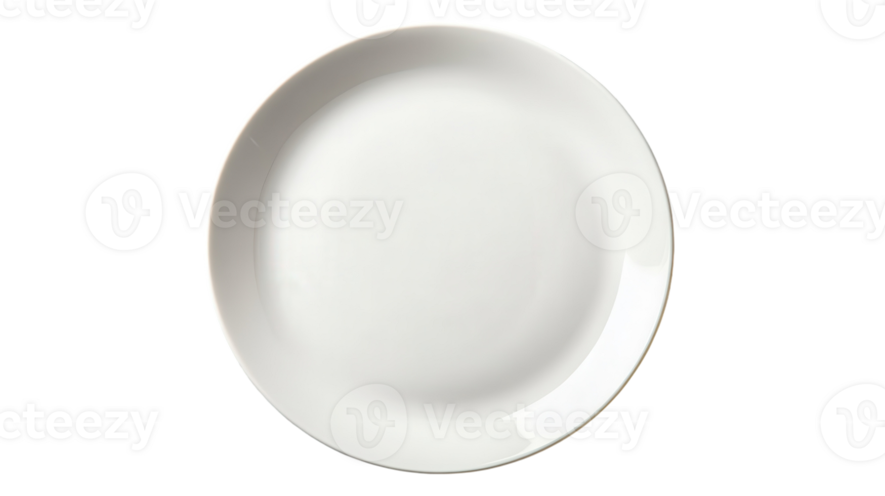 A smooth, empty white plate awaits delicious dishes to highlight its elegance and simplicity. png