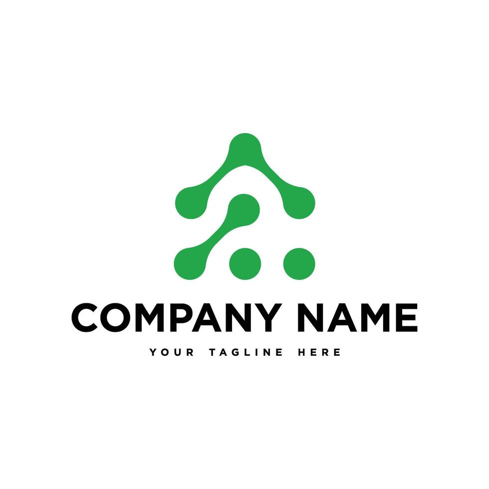 abstract molecular logo vector