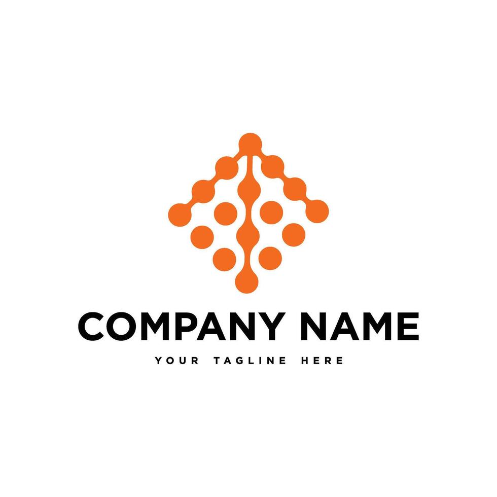 molecular tech logo vector