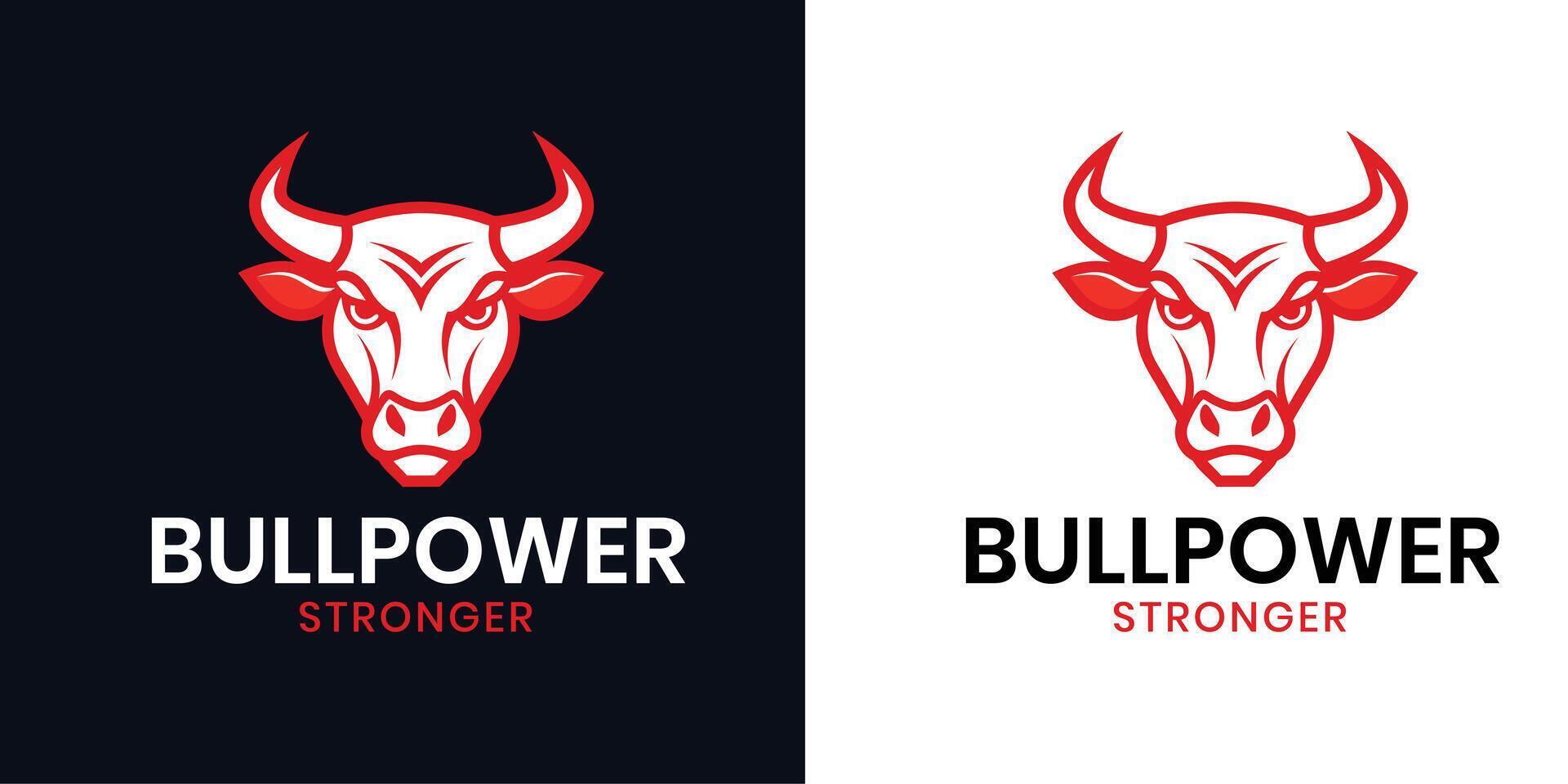 Bullpower logo design vector