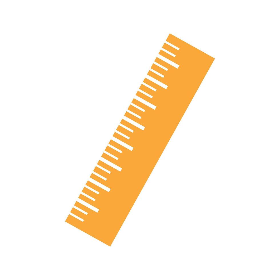 Ruler icon. illustration. Flat design. School tool vector