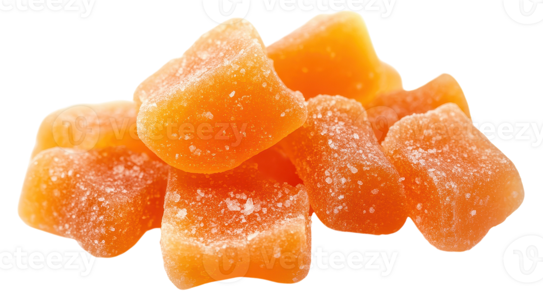 A vibrant assortment of chewy gummy candies stacked together, promising a burst of flavor. png
