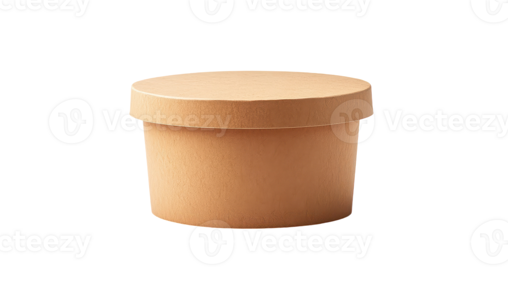 A minimalist round brown container stands out against a clear background, showcasing its design. png