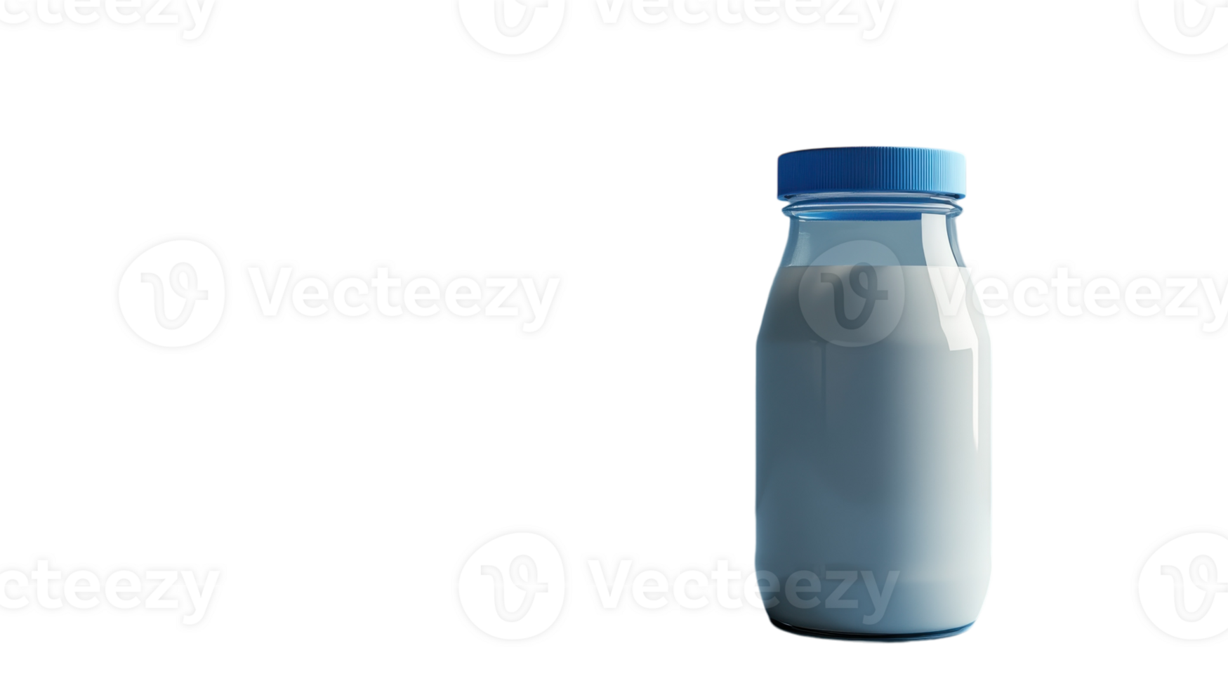 The jar holds creamy milk, reflecting a soft light, embodying freshness and simplicity. png