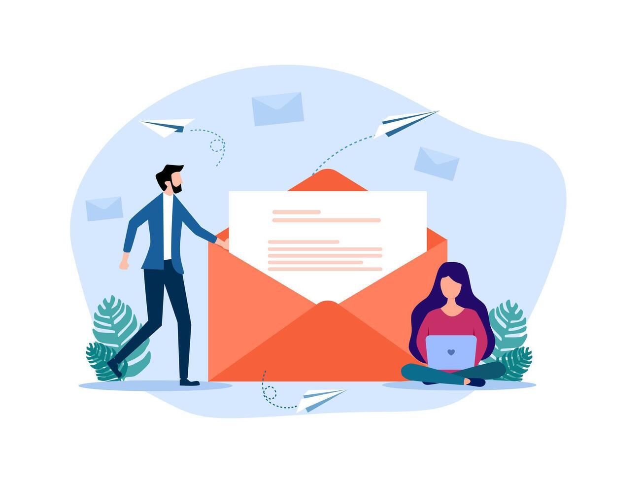 email marketing concept illustration vector
