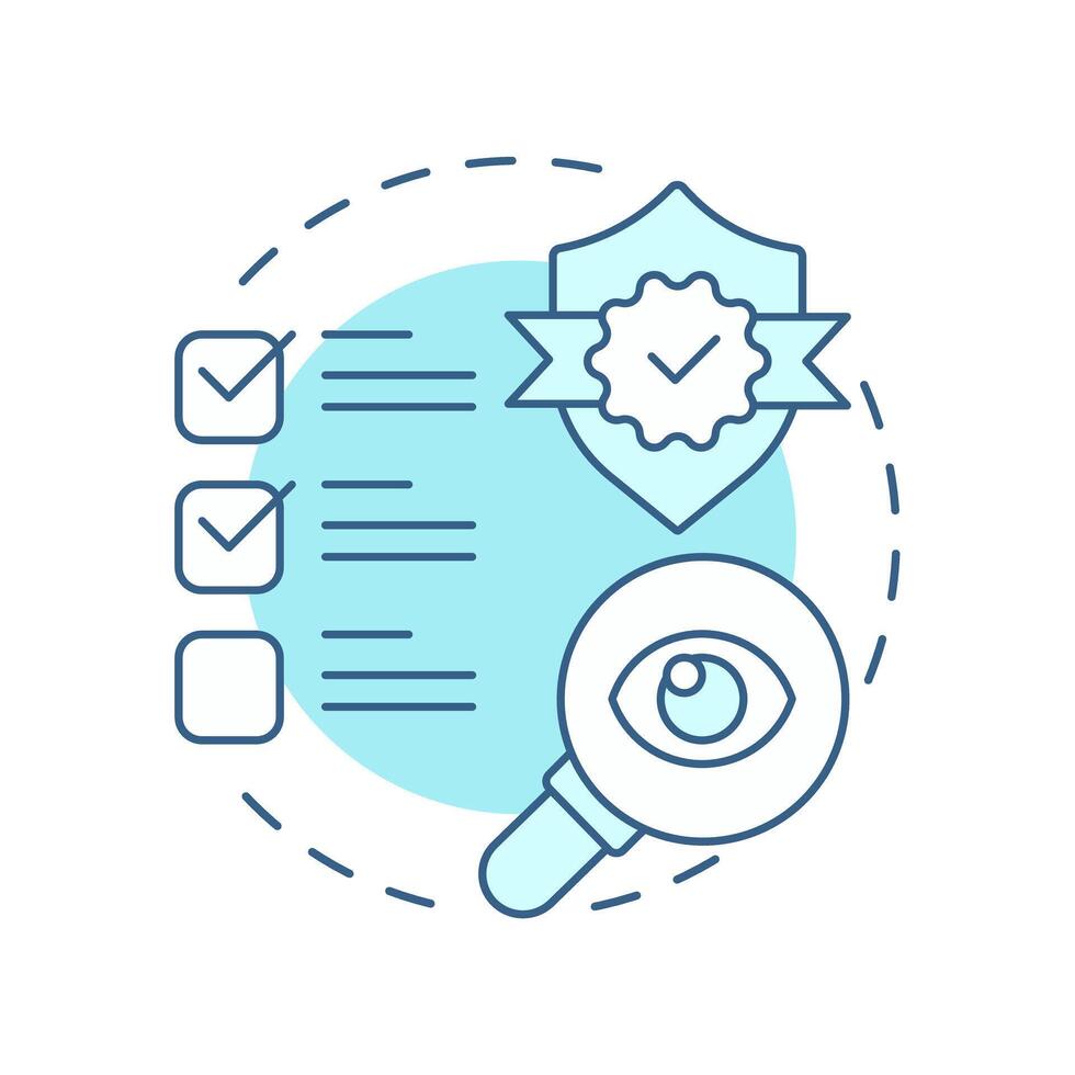 Checklist sop soft blue concept icon. Task list, work instructions. Regulatory compliance. Round shape line illustration. Abstract idea. Graphic design. Easy to use in infographic, presentation vector