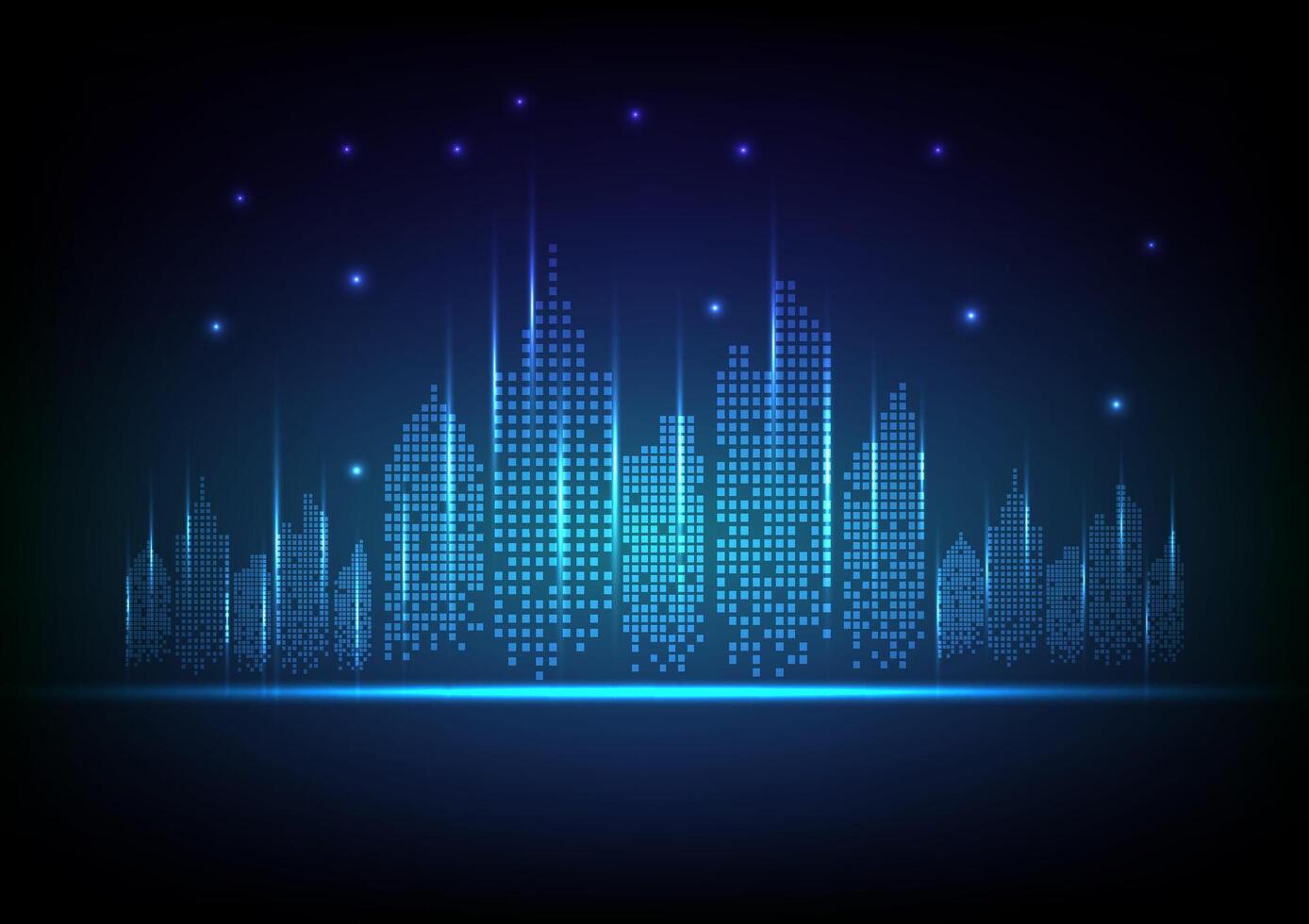 Digital technology office cityscape background. City town company concept. Design for communication, connection,telecoms, digital, internet, online, network. vector
