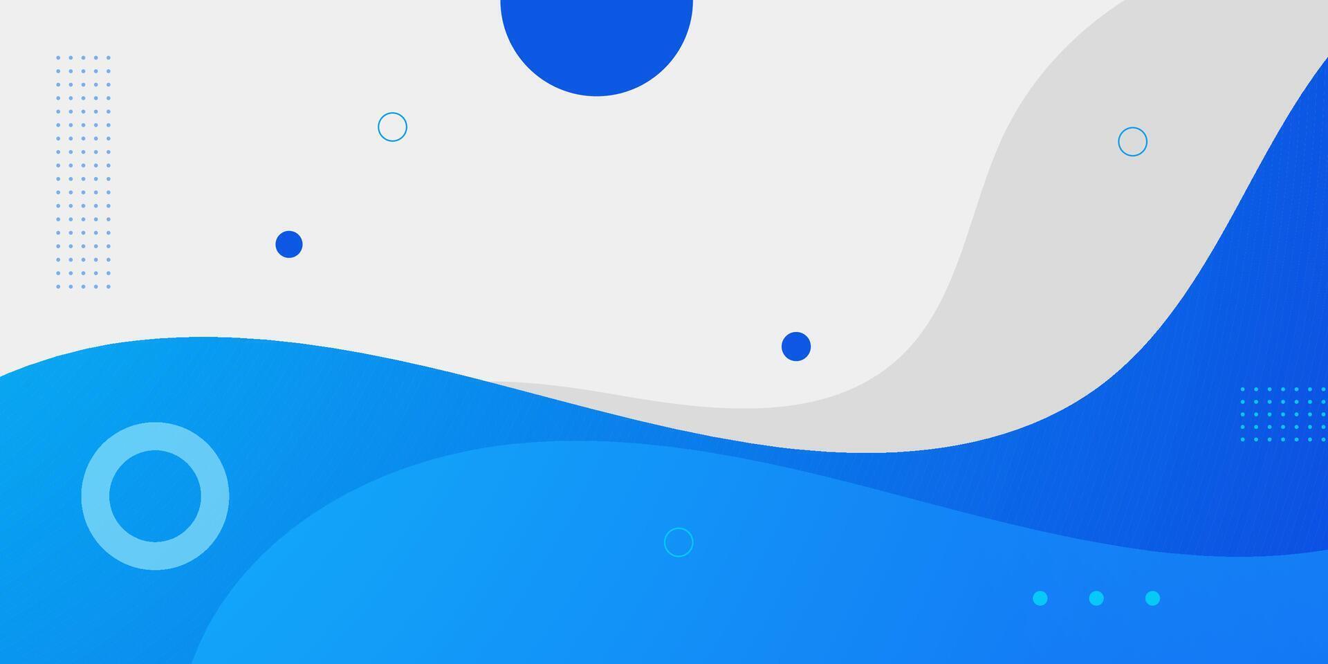 Blue geometric business banner design. Creative banner design with wave shapes for template. Simple design on bright horizontal banner. vector