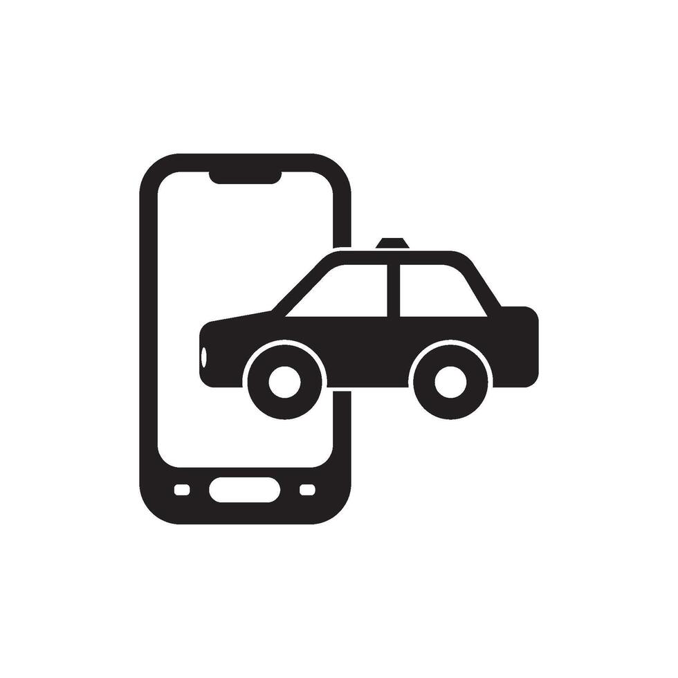 online taxi ordering service a driver illustration vector