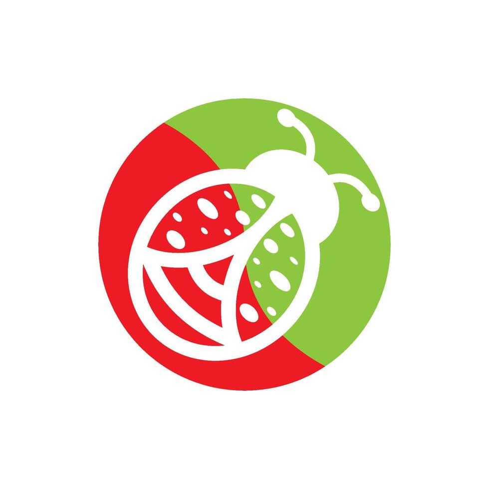Lady bug icon logo design illustration vector