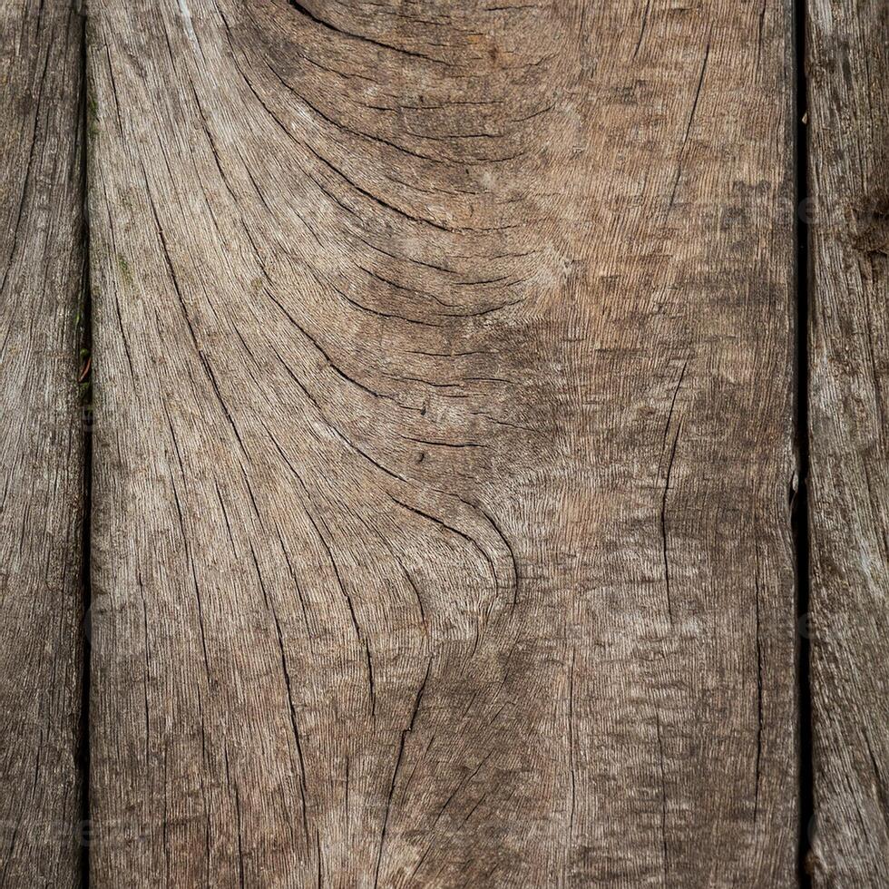 A close up of a wood plank with a knot pattern photo