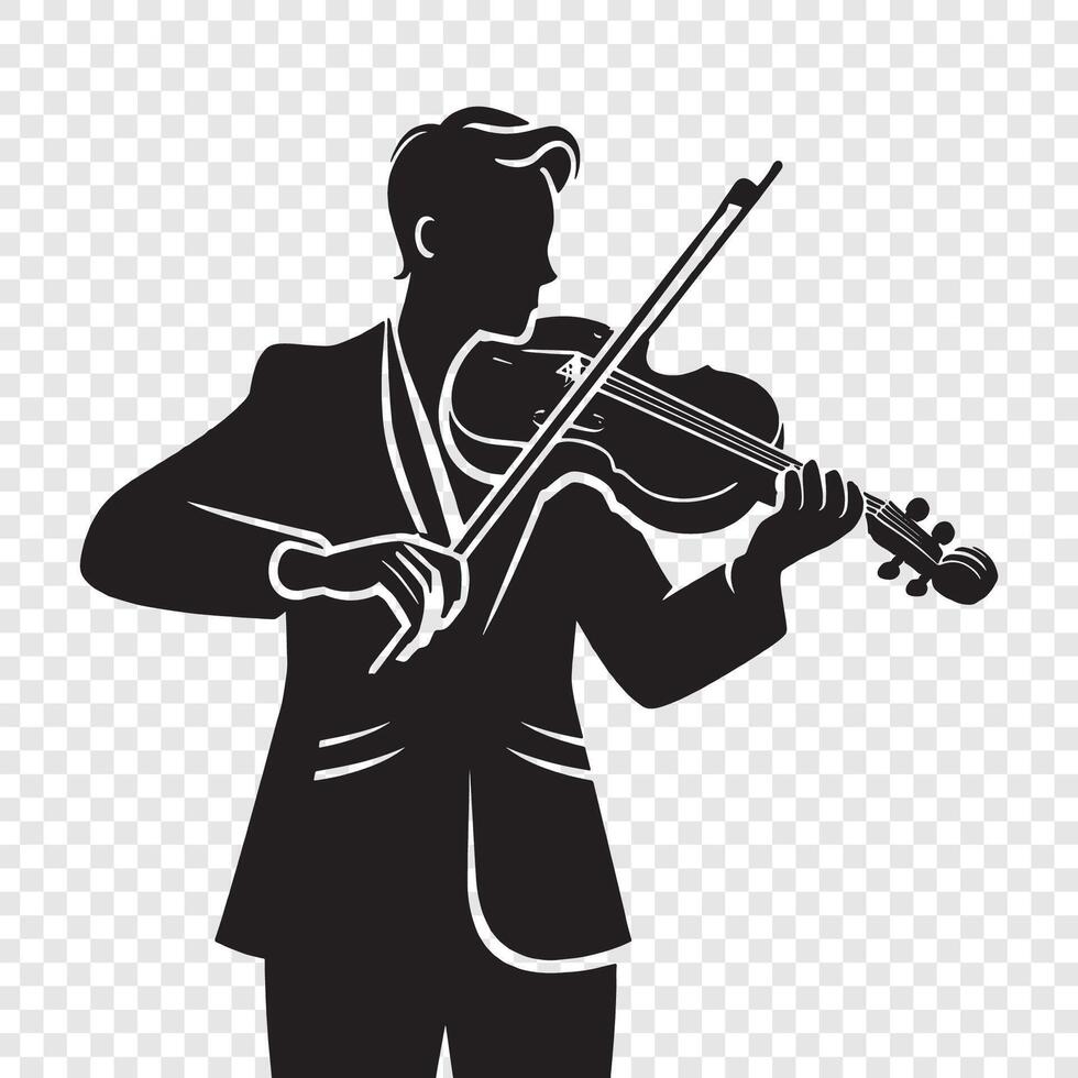 a man playing the violin vector