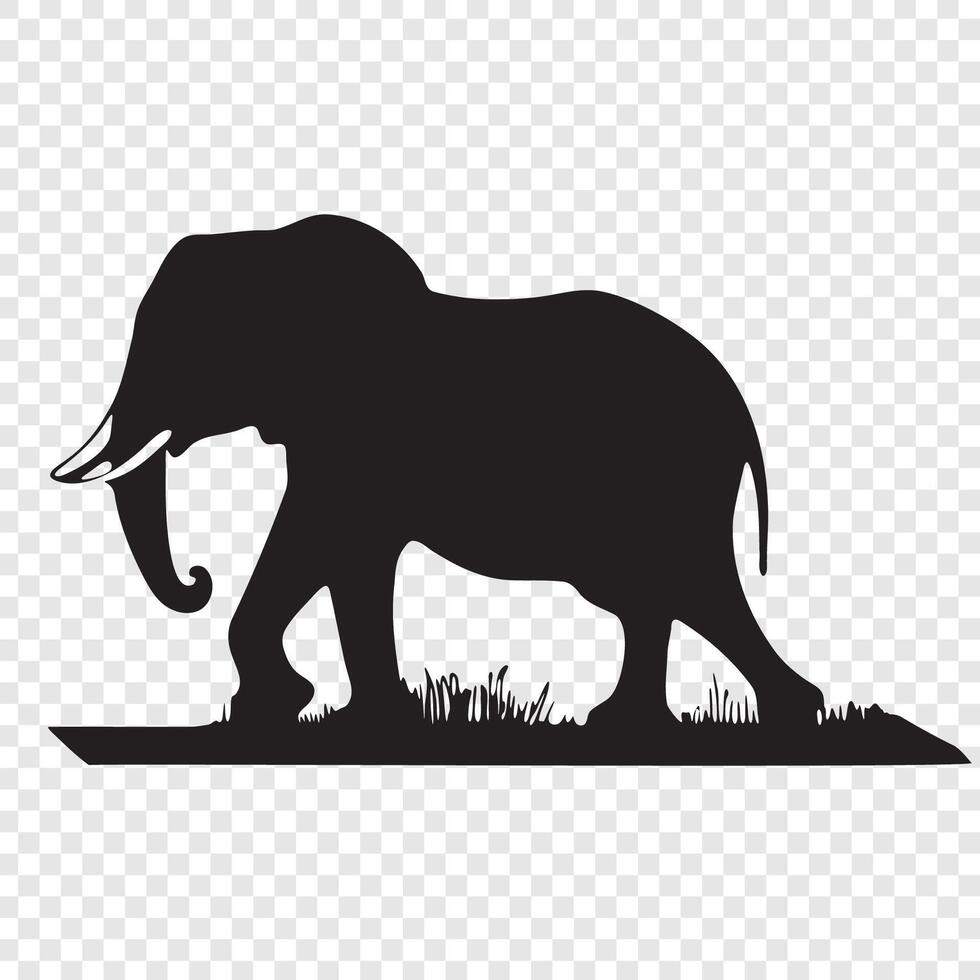 Elephant silhouette design vector