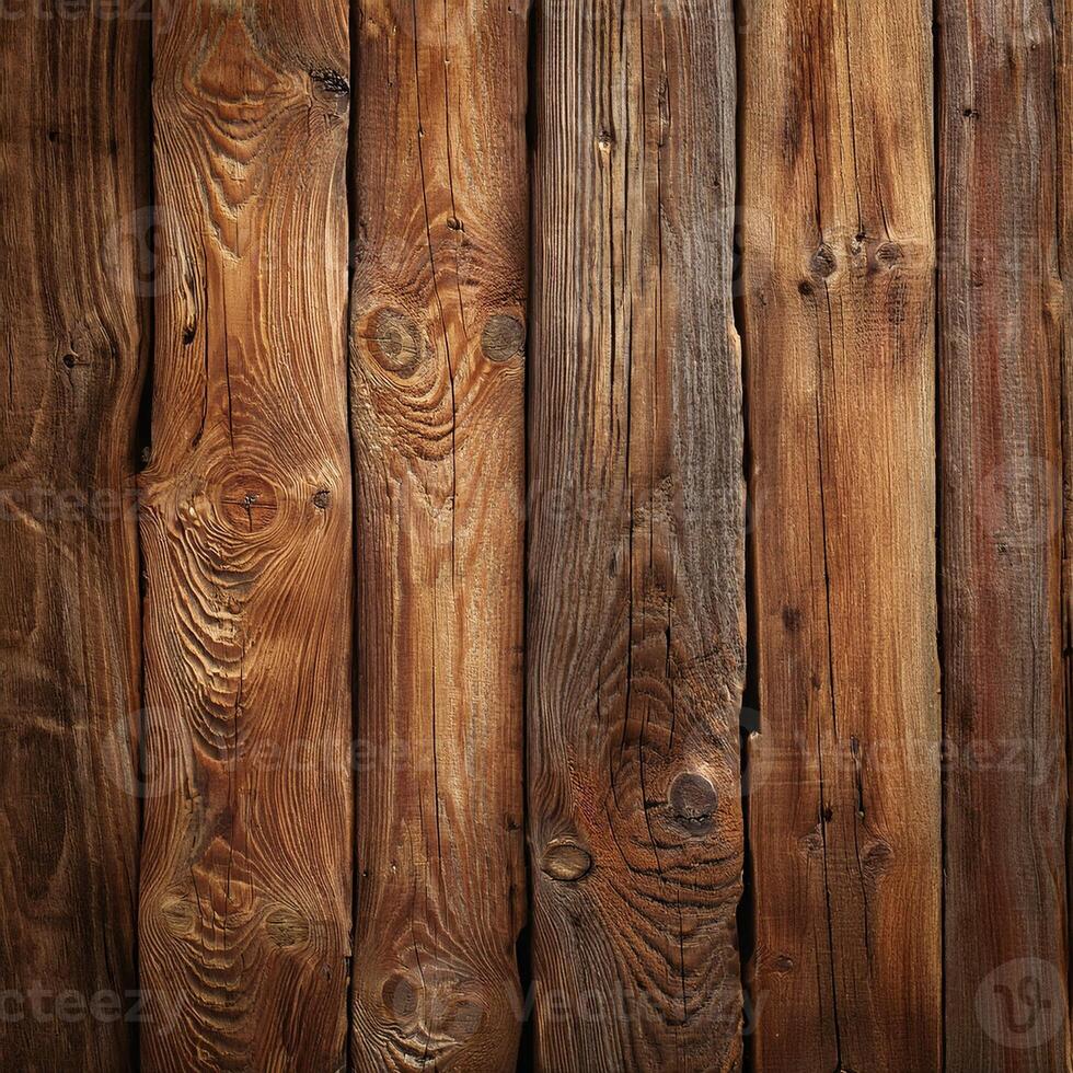 A close up of a wooden wall with many different types of wood photo