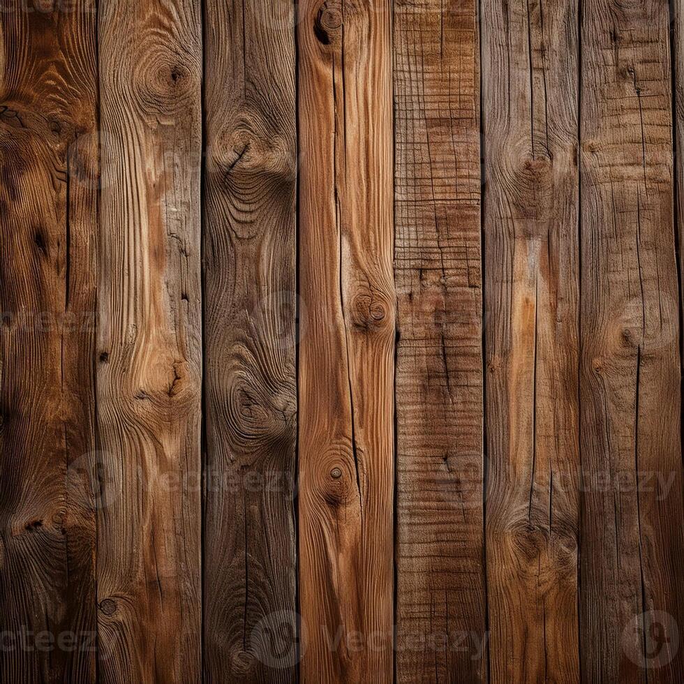 Wooden wall background with many different types of wood photo