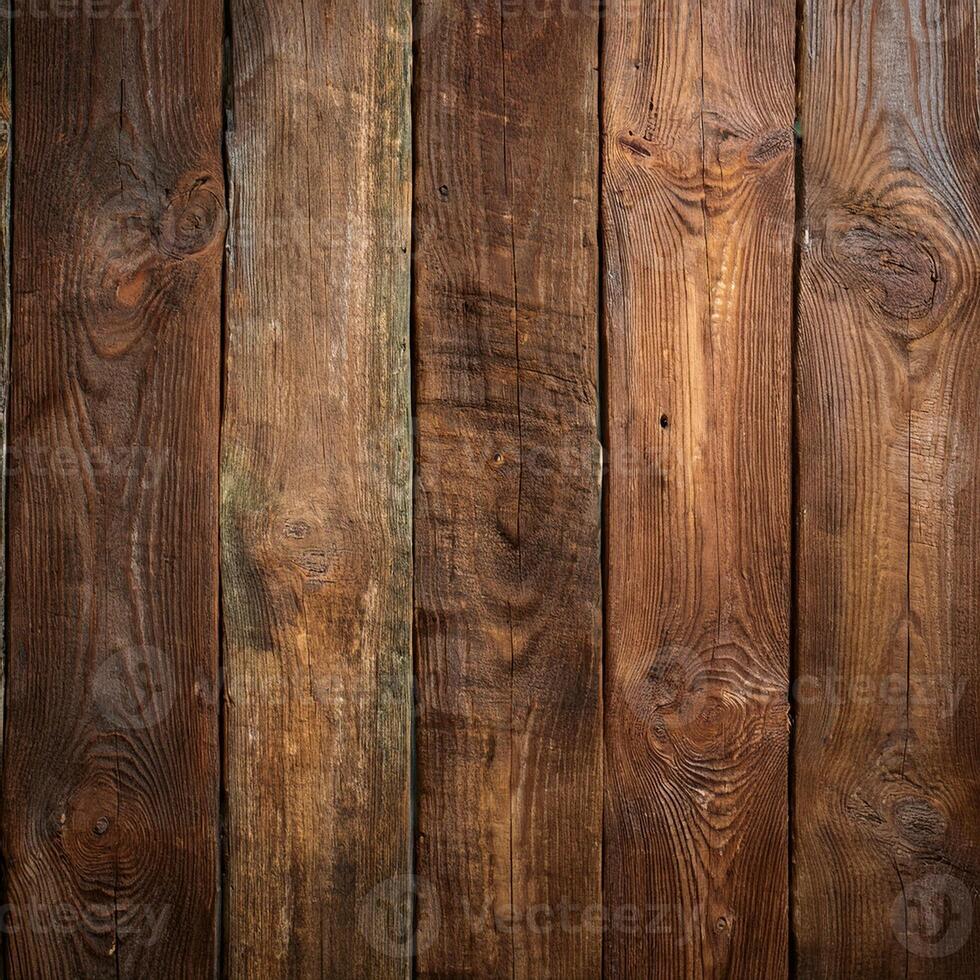 Wooden wall background with many different types of wood photo