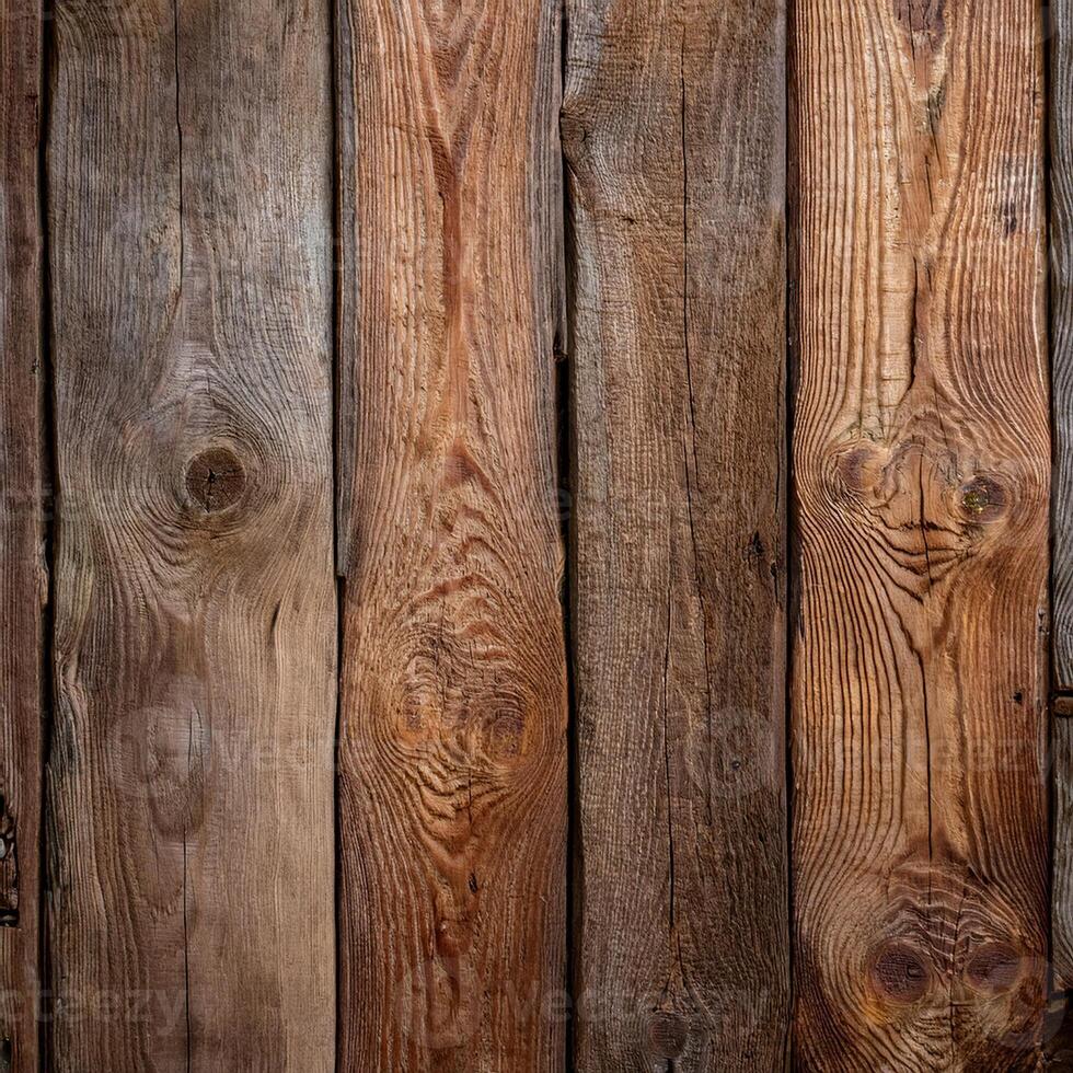 A close up of a wooden wall with many different types of wood photo