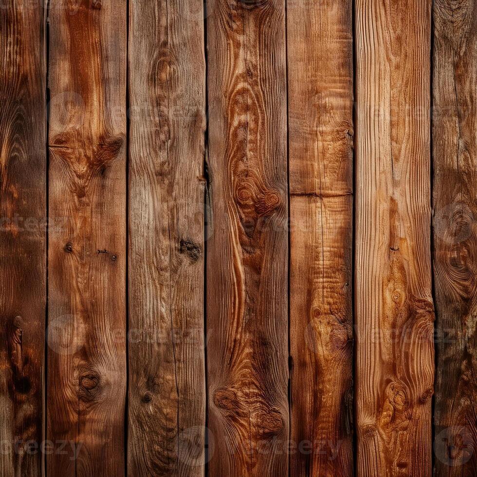 Wooden wall background with many different types of wood photo