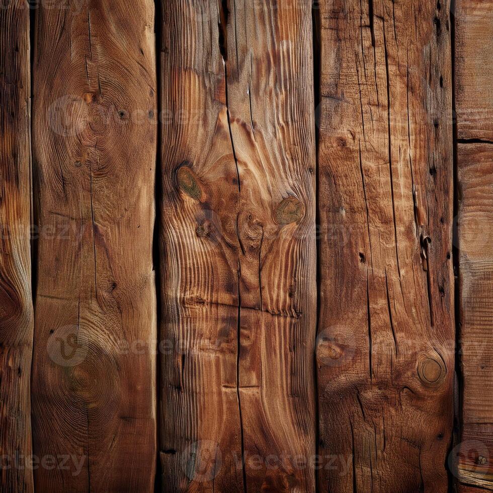 A close up of a wooden wall with many different types of wood photo