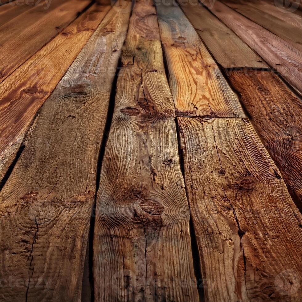 A close up of a wooden floor with many different types of wood photo