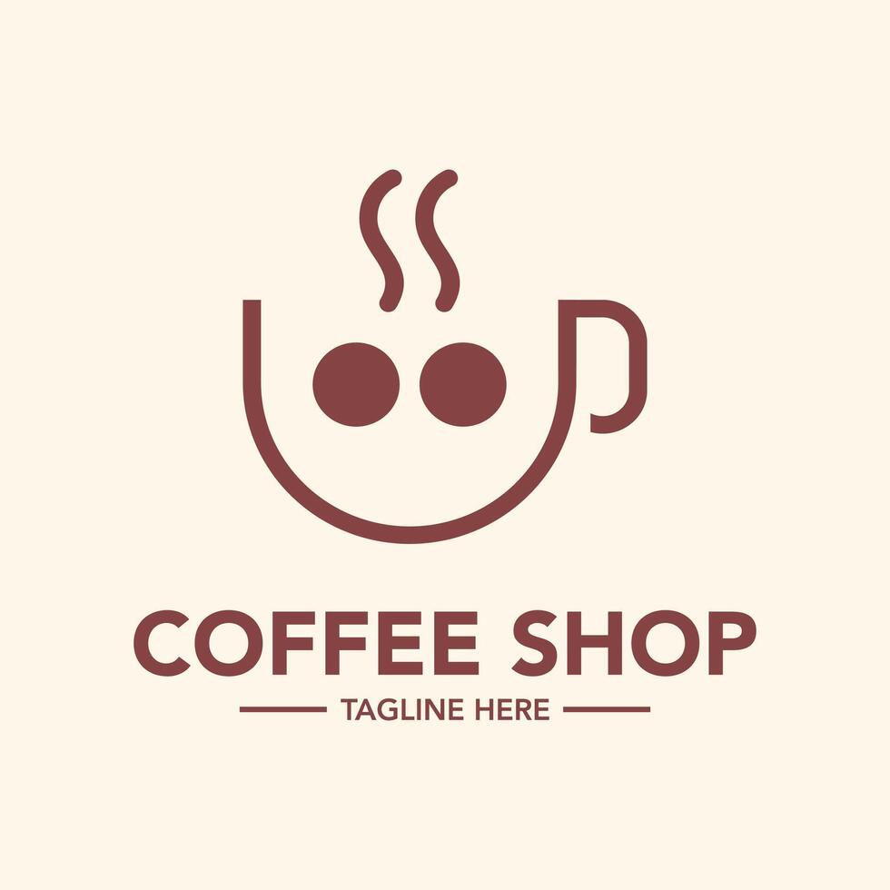 Coffee shop logo template vector