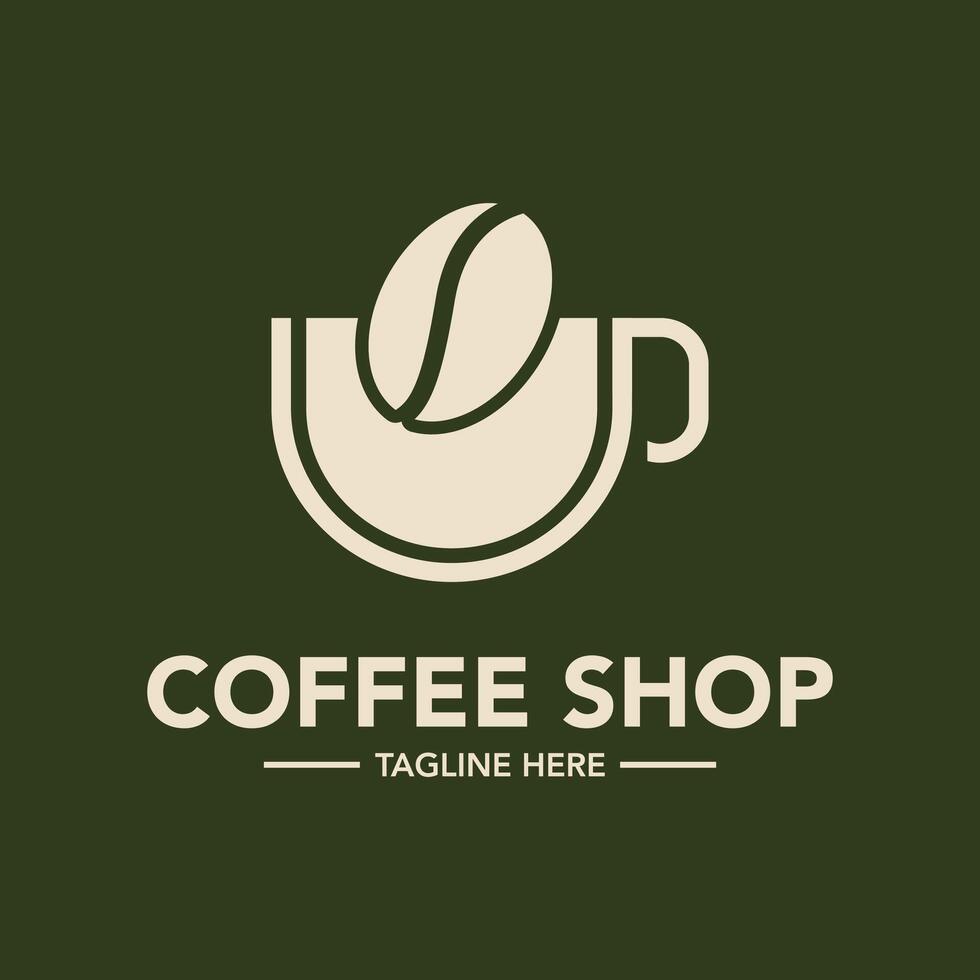 Coffee shop logo design template vector