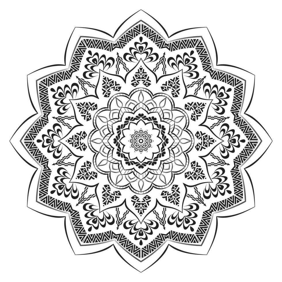 Realistic Ornamental Mandala Pattern Background vector
