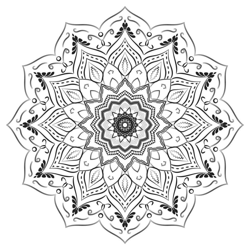 Beautiful Realistic Ornamental Mandala Pattern vector