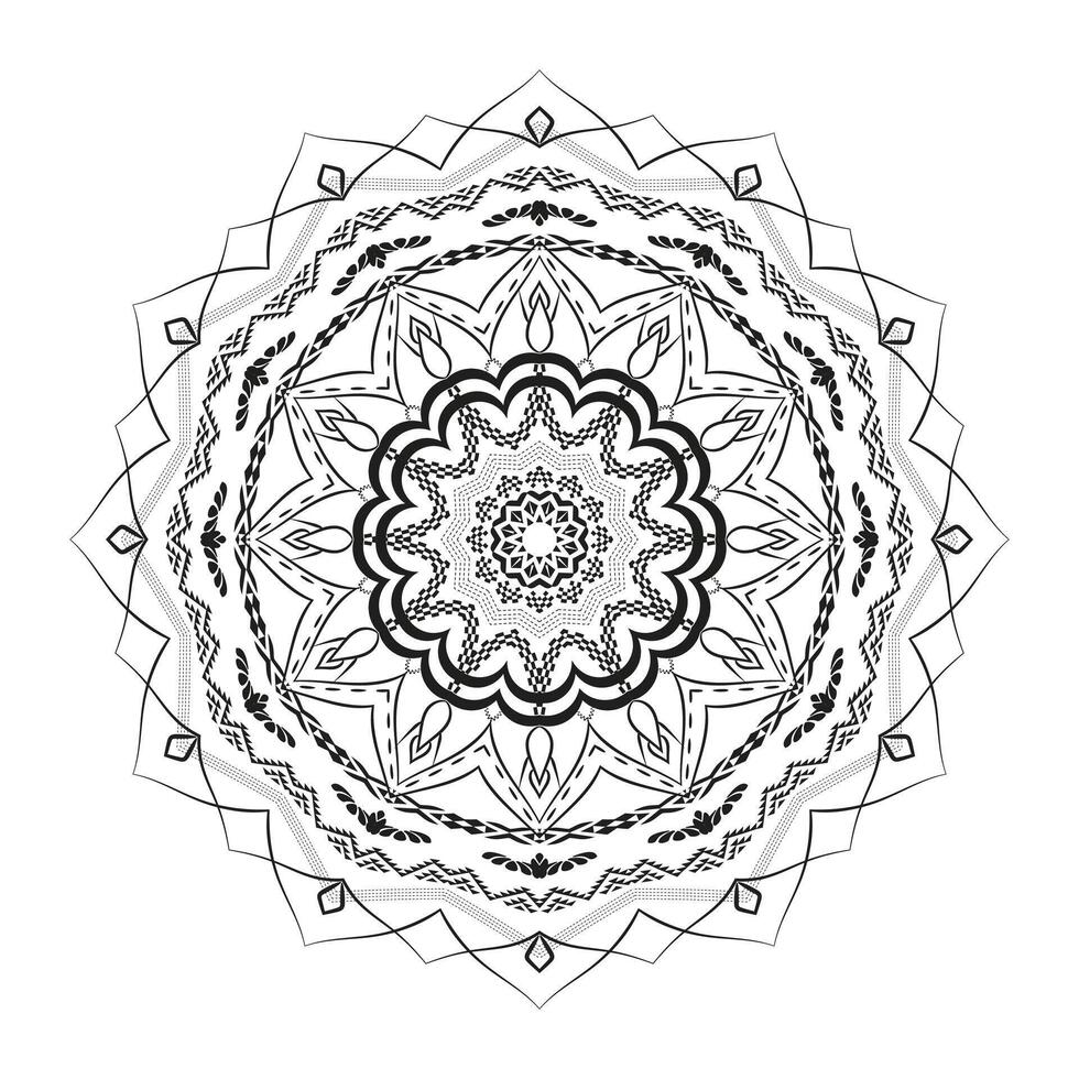Mandala Realistic Ornament Design Background vector