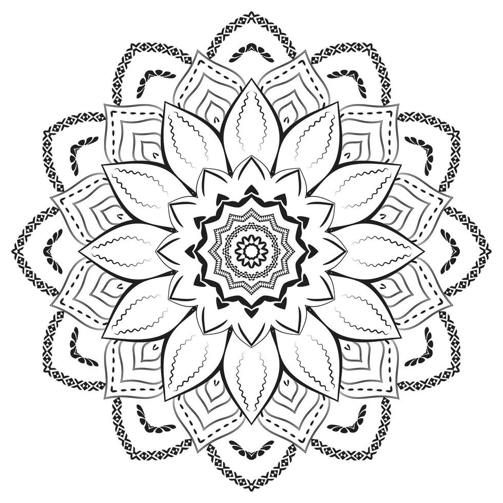 Realistic Ornamental Mandala Pattern Design Background vector