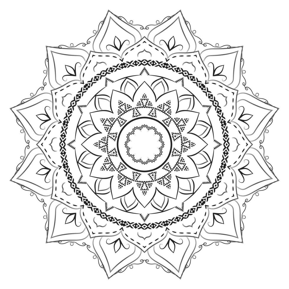 Realistic Ornamental Mandala Design Background vector