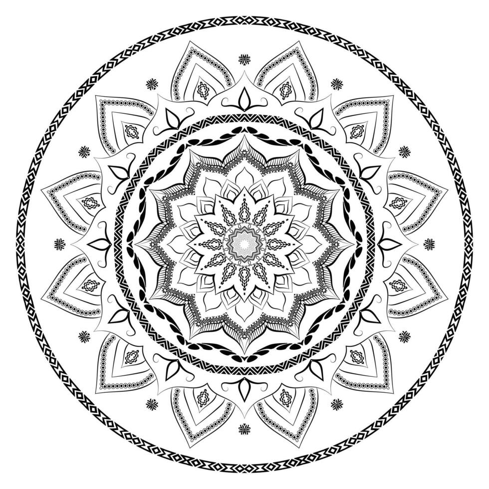 Realistic Ornate Mandala Pattern Background vector