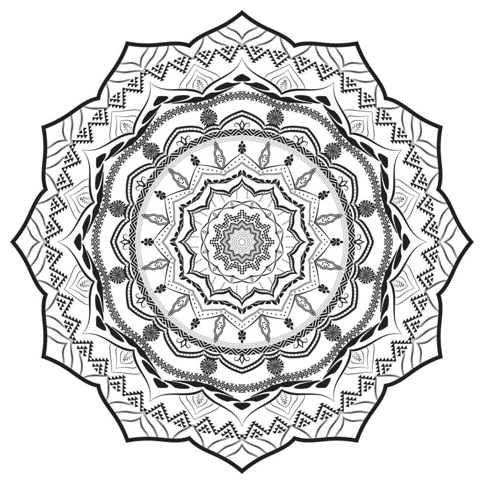 Ornamental Mandala Pattern Realistic Background vector