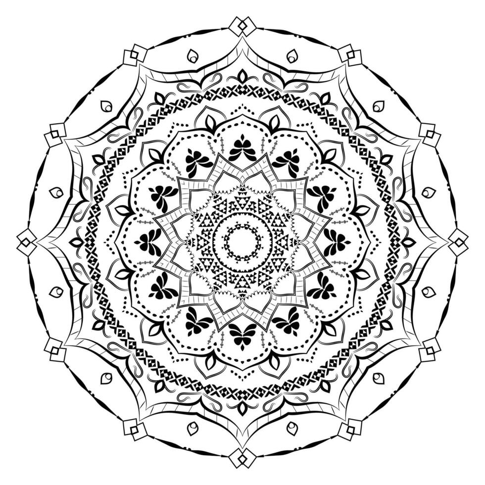 Realistic Mandala Ornament Background vector