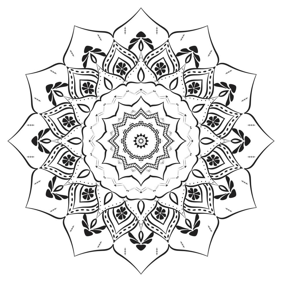 Realistic Ornamental Mandala Design Background vector