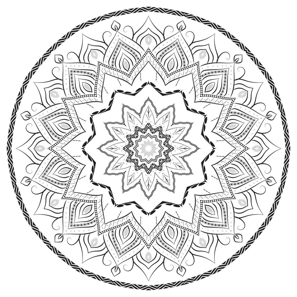 Mandala Realistic Ornament Design Background vector