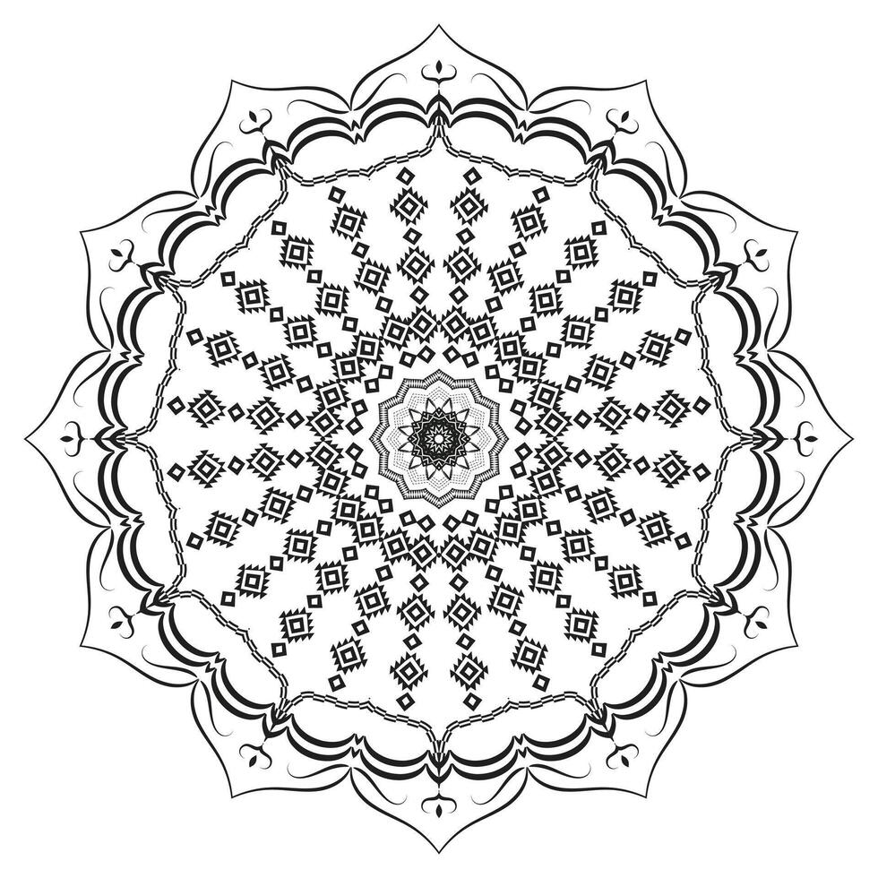 Realistic Detailed Mandala Background Design vector