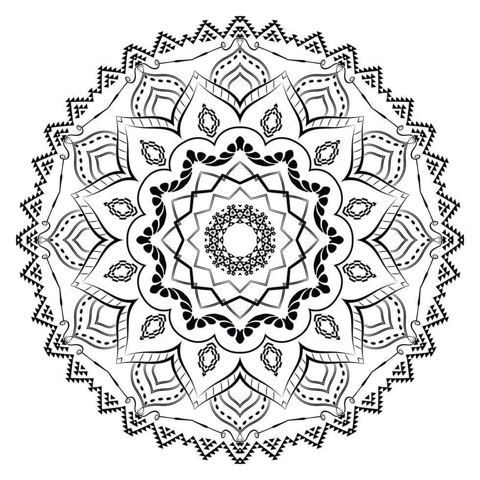 mandala for coloring page vector