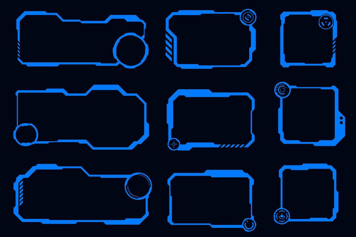 Abstract technology futuristic frame element. HUD sci-fi design. vector