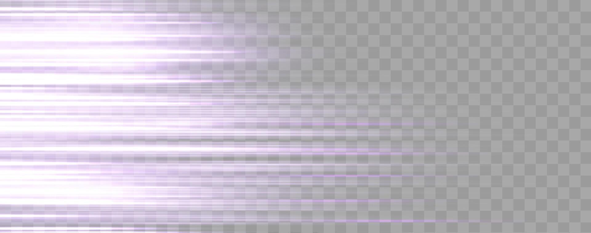 Light neon flow, zoom in motion effect, purple glow speed lines, colorful light trails, stripes. vector