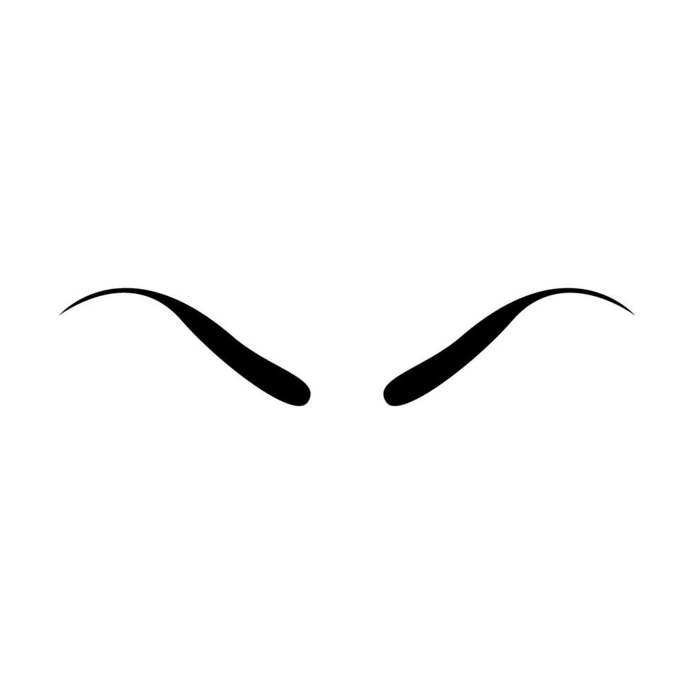Brows icon . Eyebrow illustration sign. Forehead symbol or logo. vector