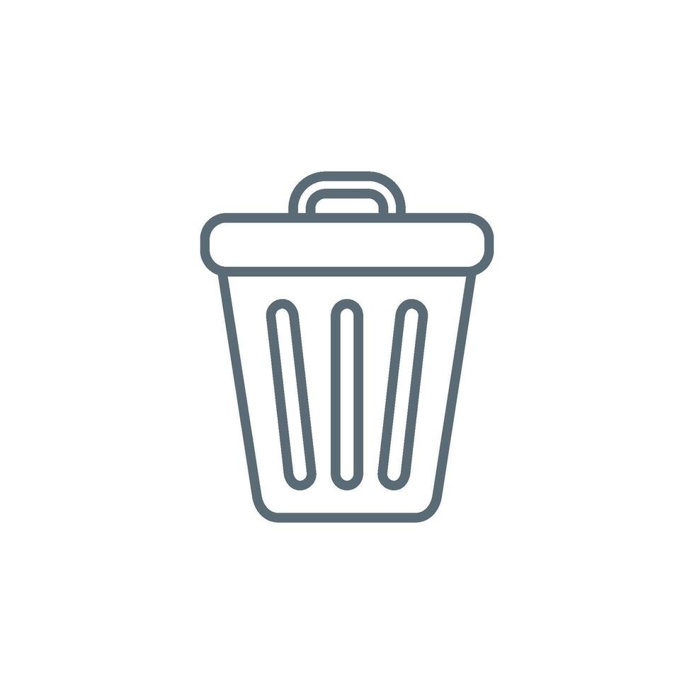 Trash Bin Can Icon Template vector